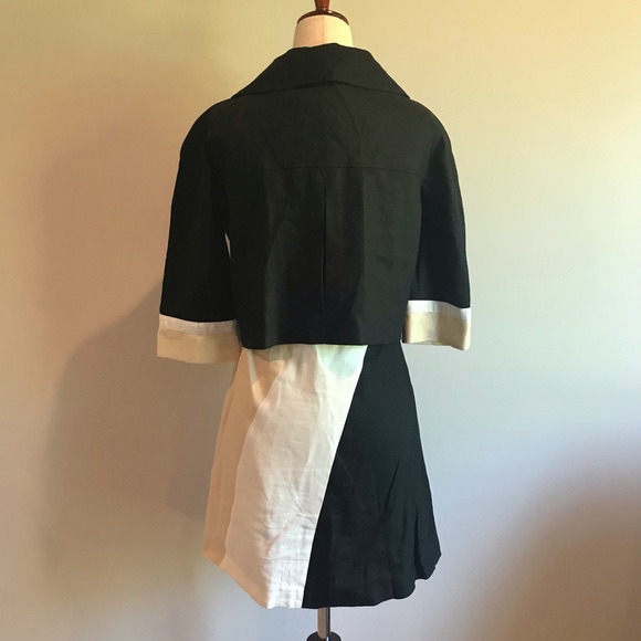 2 pc Color-blocked Bebe Dress, Jacket, Belt - XS/2 - Picture 9 of 9